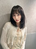 ロンド マーレ 天神大名店(Lond mare) レイヤーカット/黒髪/韓国ヘア/ミディアム