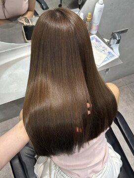 オニキス 原宿(ONYX) e52髪質改善ブリーチなしダブルカラーヘーゼルベージュ原宿