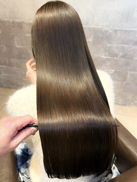 ソワリー 栄(THOiRY) 髪質改善！ブリーチ無しワンカラーのオリーブベージュ♪