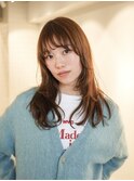 韓国/顔周りレイヤー/おくれ毛/ベージュ/ダブルカラー西区小新◆