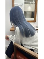 エゴル ナゴヤサカエ(ENGOL NAGOYA SAKAE)&nbsp;地毛から2ブリーチで作るブルーカラー