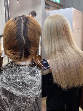 サロウィン 広島(SALOWIN) °ブリーチ2回～ブロンドカラー°