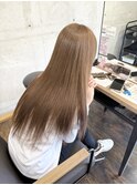 ブリーチなしダブルカラー 10代 20代 ミルクティーベージュ 