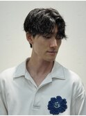 センターパートシャドウパーマツイストスパイラルフェザーパーマ