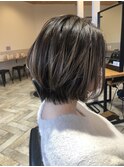 クールで可愛いバレイヤージュボブ