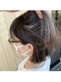 暗めだけど白髪を活かす!バレイヤージュ