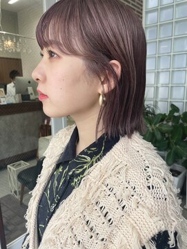 デイジー(Daisy) ピンクベージュ/顔まわりレイヤー/ペールラベンダー