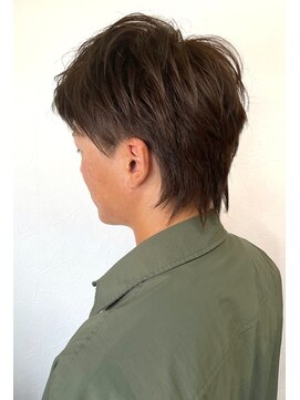 ルートプラス(RUTO+) 【メンズカラー×マットアッシュ】ツーブロック×マッシュウルフ