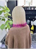 韓国風《ブロンド×ピンク》ブリーチ/ケアブリーチ/ダブルカラー