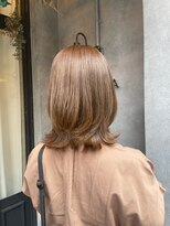 ナンバー ジルバ 立川(N° jillva)&nbsp;丸型卵形切りっぱなしボブワンレンボブ美髪ベージュブラウン立川