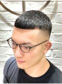 前下がりクロップソリッドスキンフェードジェントルラッパー