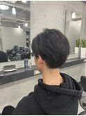 東銀座/アッシュ/ブラック/カルマパーマ/ベリーショート