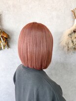 バブルス 所沢店(BUBBLES)&nbsp;ミニボブ×コーラルピンク