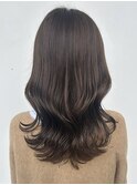 レイヤーカット×こっくりブラウン