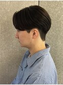 メンズナチュラルセンターパート縮毛矯正曲がる縮毛ニュアンス
