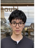 スパイキーショートツーブロックショートマッシュショート