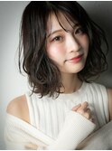 黒髪アッシュブラック大人美人ボブウルフカットu浦和30代40代