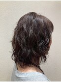 ニュアンスパーマ＊クセ毛風パーマ＊ナチュラルブラウン20代