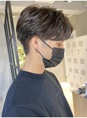 フェザーパーマ刈り上げセンターパート横浜西口メンズカット