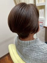 美容室ヒラトヤ 都南店&nbsp;大人キレイミルクティーブラウン小顔マッシュショートボブ50代