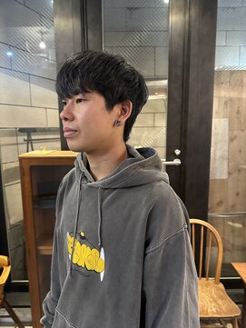 ノフ(knof) メンズマッシュショート × メンズカラー メンズブリーチカラー