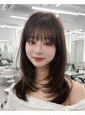 前髪顔まわり韓国ヘアレイヤーカットサイドバンク2wayバンク韓国