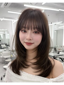 アマトウキョウ アユンチェ(AMA TOKYO×AYUNCHE) 前髪顔まわり韓国ヘアレイヤーカットサイドバンク2wayバンク韓国