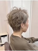 白髪率70%おすすめヘア/30代/40代/50代/60代/白髪ぼかし/卵形