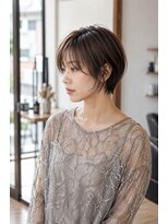 バグズ ヘアデザイン 桔梗が丘店(Baguz HAIR DESIGN)&nbsp;シースルーバング耳掛け小顔丸みショート美人見え