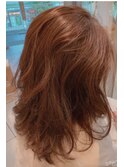 毛先ニュアンスカール  マロンカラー