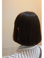 ナチュラル(Natural) 縮毛矯正ケアルーガと艶髪カラーでスッキリボブ【多賀城塩釜】