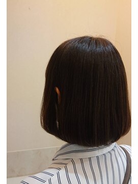 ナチュラル(Natural) 縮毛矯正ケアルーガと艶髪カラーでスッキリボブ【多賀城塩釜】