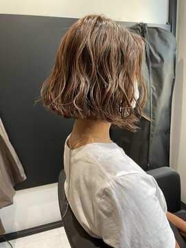 ジ エクト 心斎橋(The Ect) ぱつふわボブ×グレージュ