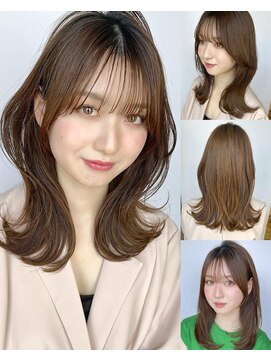 アフロート ルヴア(AFLOAT RUVUA) キュっと小顔効果★韓国風くびれヘア×シースルー前髪　　京佳