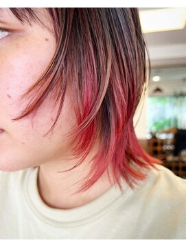 ヨナサン(Yona Saint) バレイヤージュ/フラミンゴピンク/ウルフスタイル