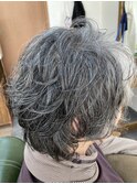 ショート/50代/60代/70代/ウルフパーマ