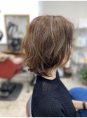くせ毛風ミディ