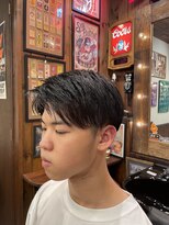 ヘアーデザイン スワロー(hair design Swallow) メンズ　サイドパート×ツーブロック
