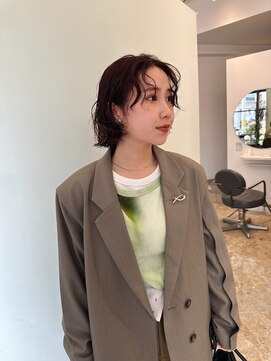 ユー(yew) cherry red ＋ perm