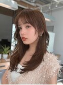 [正内瀬南]ゆるふわレイヤー/ヘーゼルベージュ/前髪パーマ