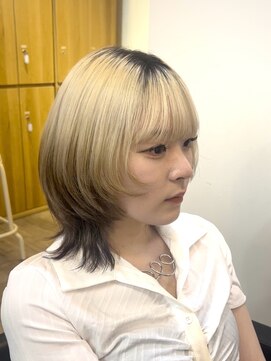 イオエ(ioe) 黒髪/ボブルフ/ネビージュ/小顔/ワンレン/髪質改善/グレージュ