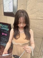 ソワンドゥ ブレス カルム 西中島店(soin de brace calme) オリーブベージュ×小顔顔周りレイヤーカット