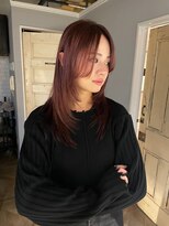 スタンド(STAND)&nbsp;レイヤーカット　ピンクベージュ