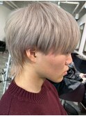 ハイライトカラーミルクティーベージュレイヤーカット