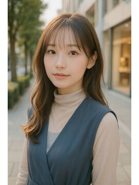 ノラ ヘアーサロン(NORA HAIR SALON) ナチュラル小顔前髪あり後れ毛サイドバング結べるボブくびれヘア