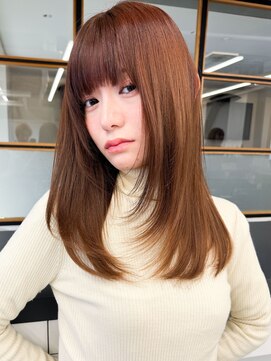 スタートウキョウ 渋谷(STAR TOKYO) 韓国風レイヤーナチュラルストレート後れ毛エアリーワンカール