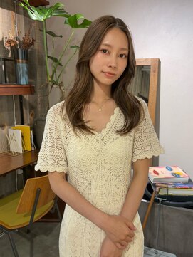 アルク(alku) ブリーチなしダブルカラーでオリーブベージュ