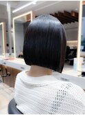 ボブショートボブ縮毛矯正ベージュグレージュ門前仲町