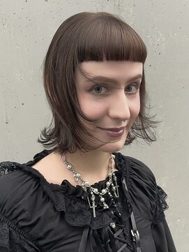 ピークアブー 原宿ハラカド(PEEK-A-BOO) ボブ顔まわりフェイスレイヤーオン眉艶髪ストレートカラー外はね