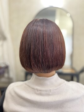ルリアン 元住吉店(Le'lien) オレンジブラウン柔らかボブ/元住吉/ショートボブ/ボブ